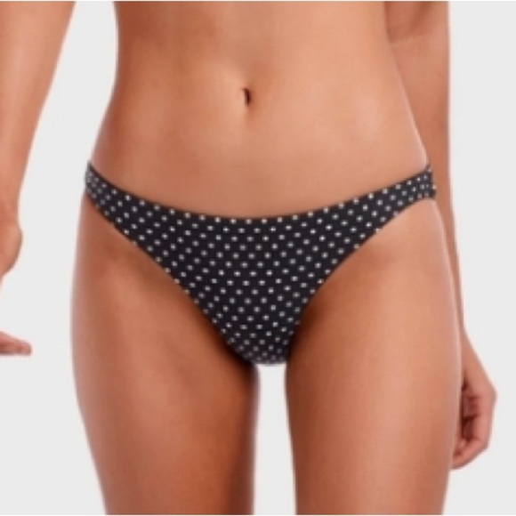 Vitamin A Rumba Dots Reversible Luciana Bikini Bottom Black/White NWT Large - Picture 1 of 15